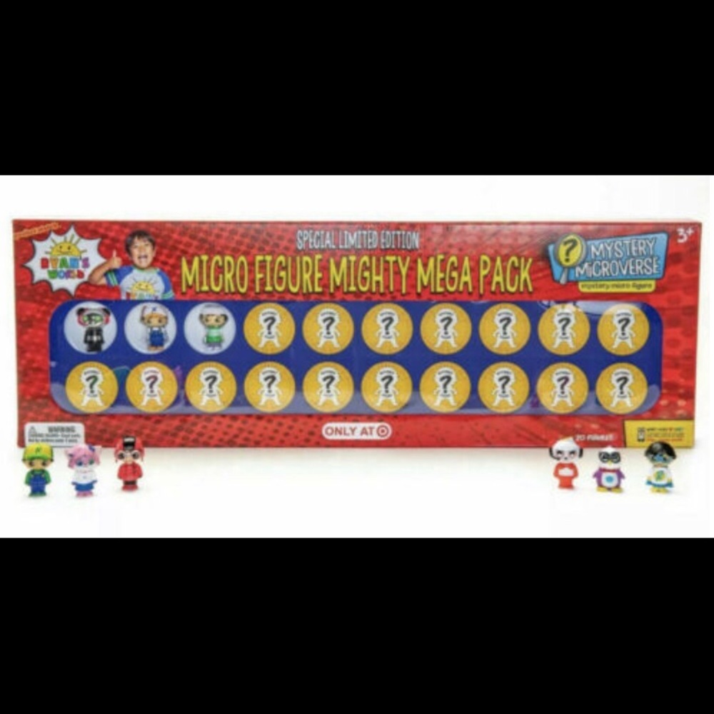 Ryan's World Micro Figure Mighty Mega Pack - 20pc